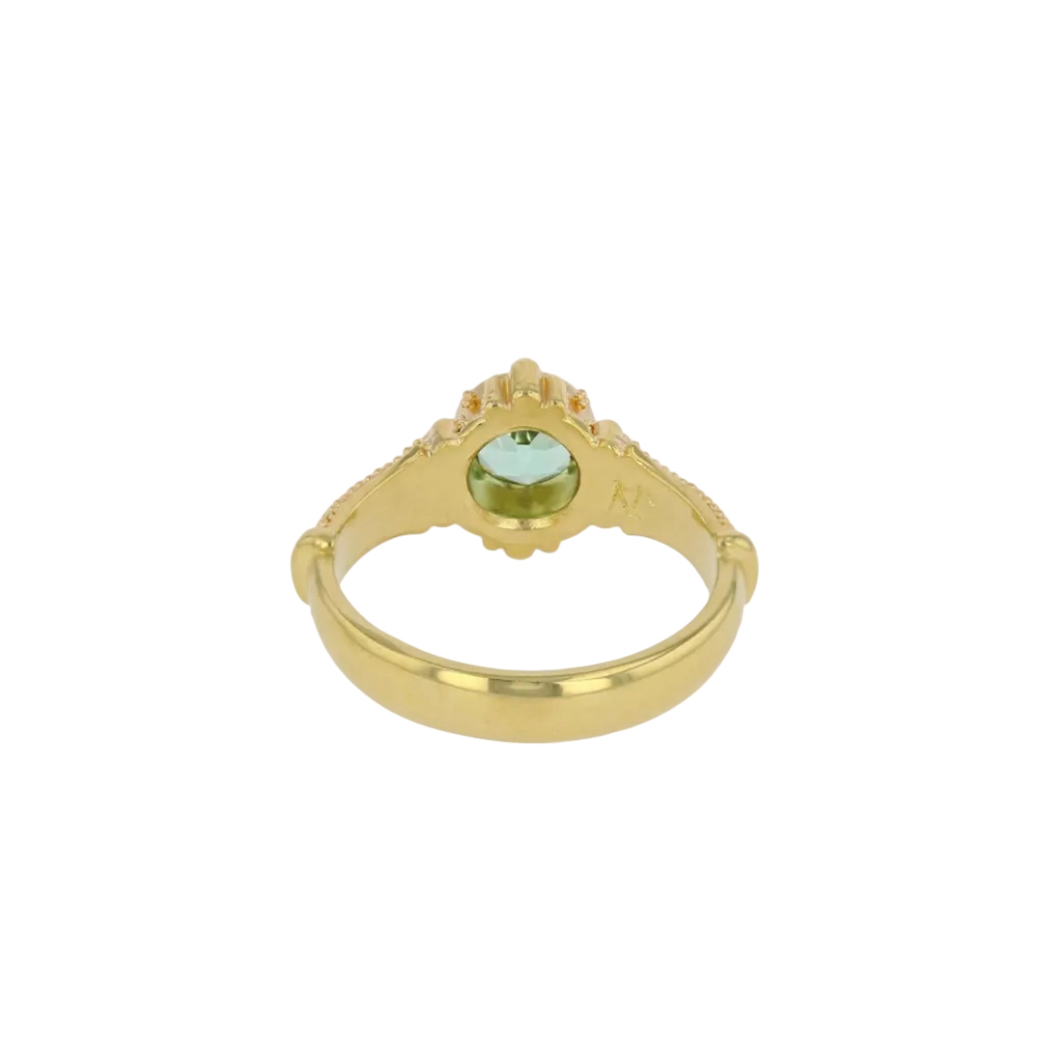 Solitare Ring with Seafoam Tourmaline