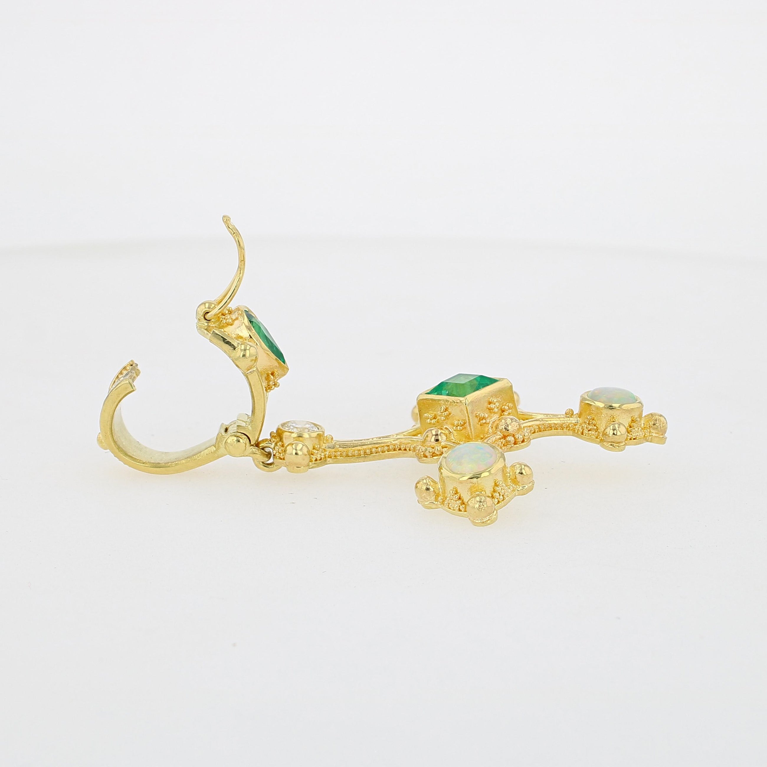 Emerald cross pendant