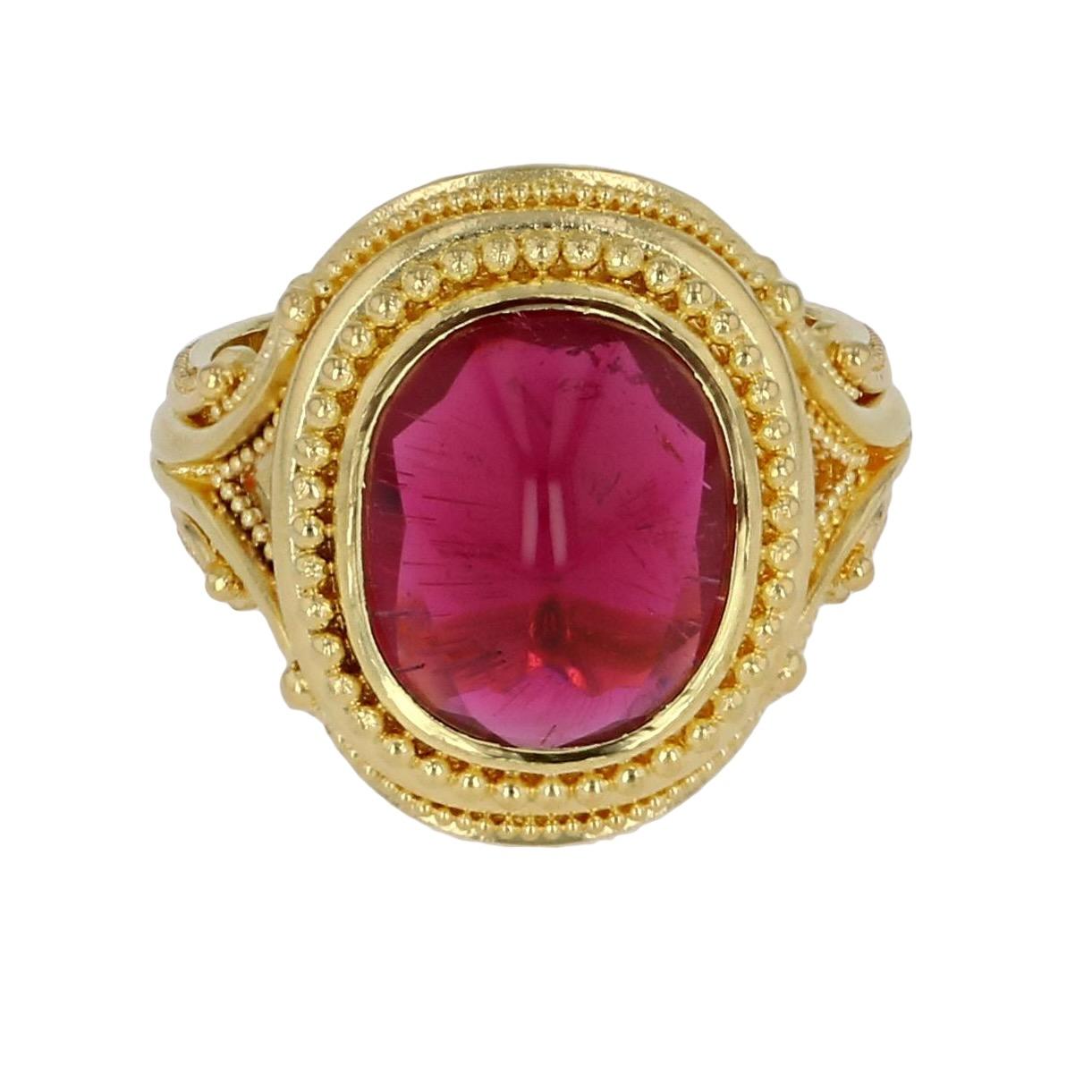Rubellite Tourmaline Cocktail Ring