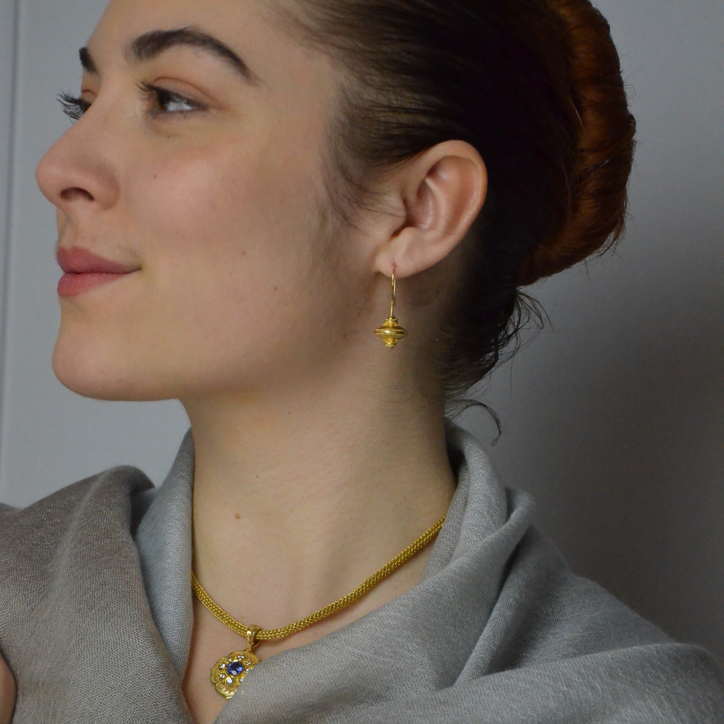 Flying Saucers Drop Dangle Earrings
