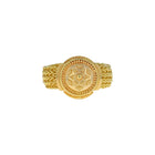 All Gold Round Chain Ring