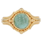 Round Seafoam Tourmaline Cabochon Ring