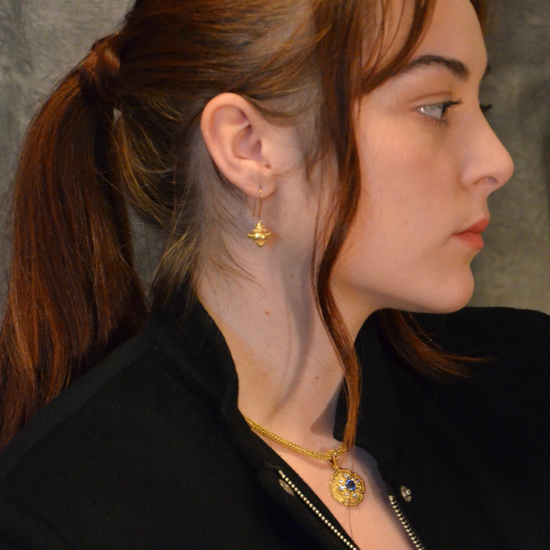 Small Flying Saucers Drop Dangle Earrings