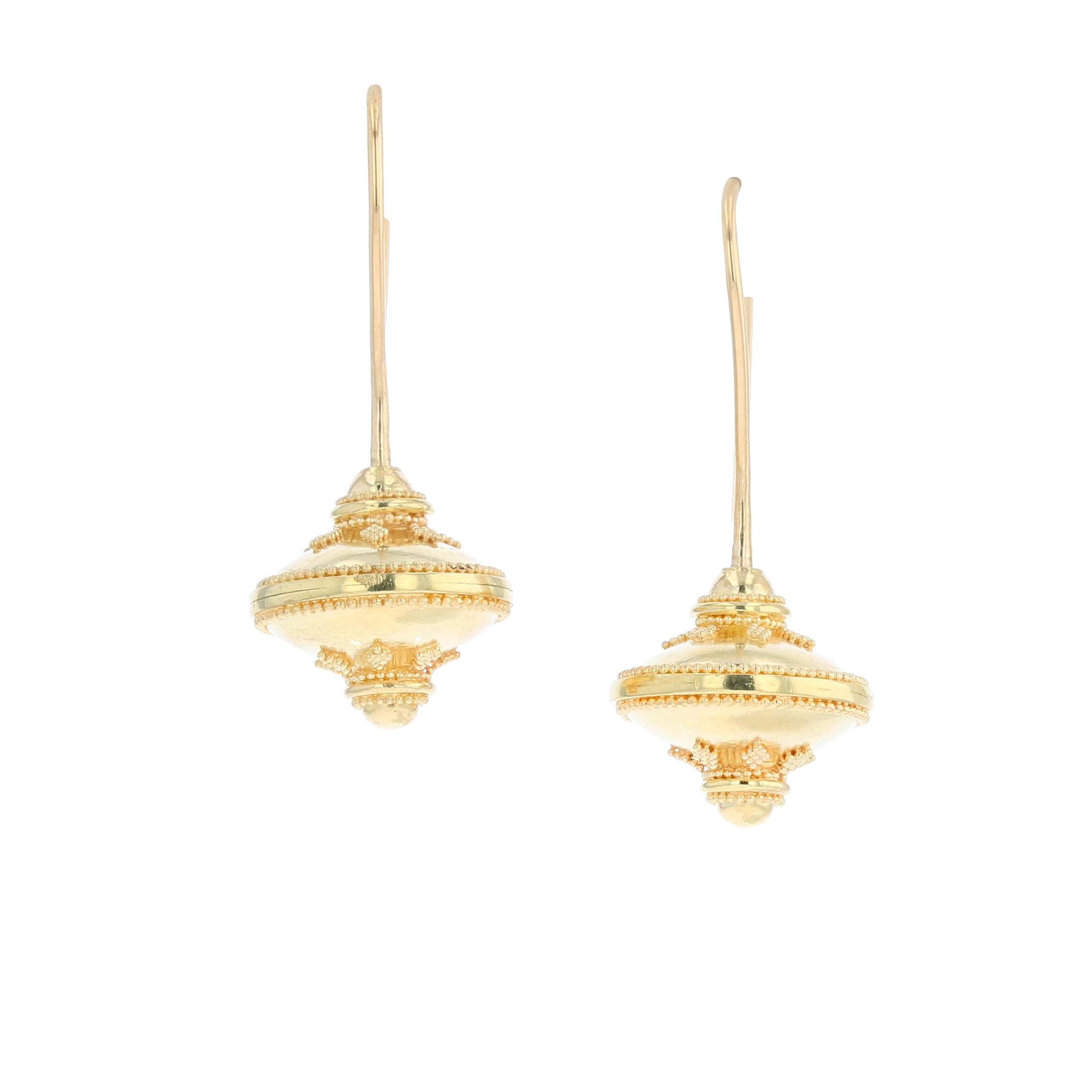 Small Flying Saucers Drop Dangle Earrings