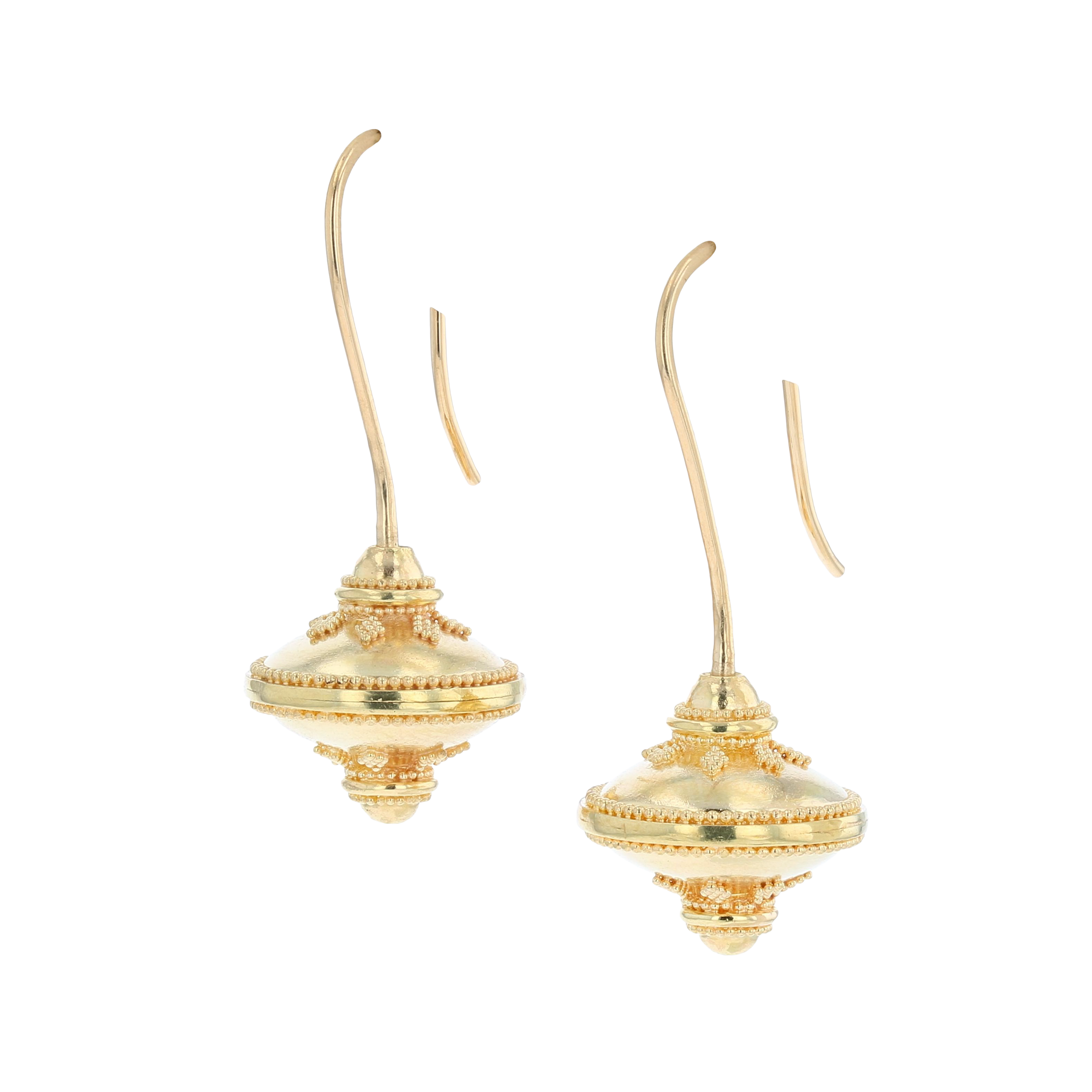 Small Flying Saucers Drop Dangle Earrings