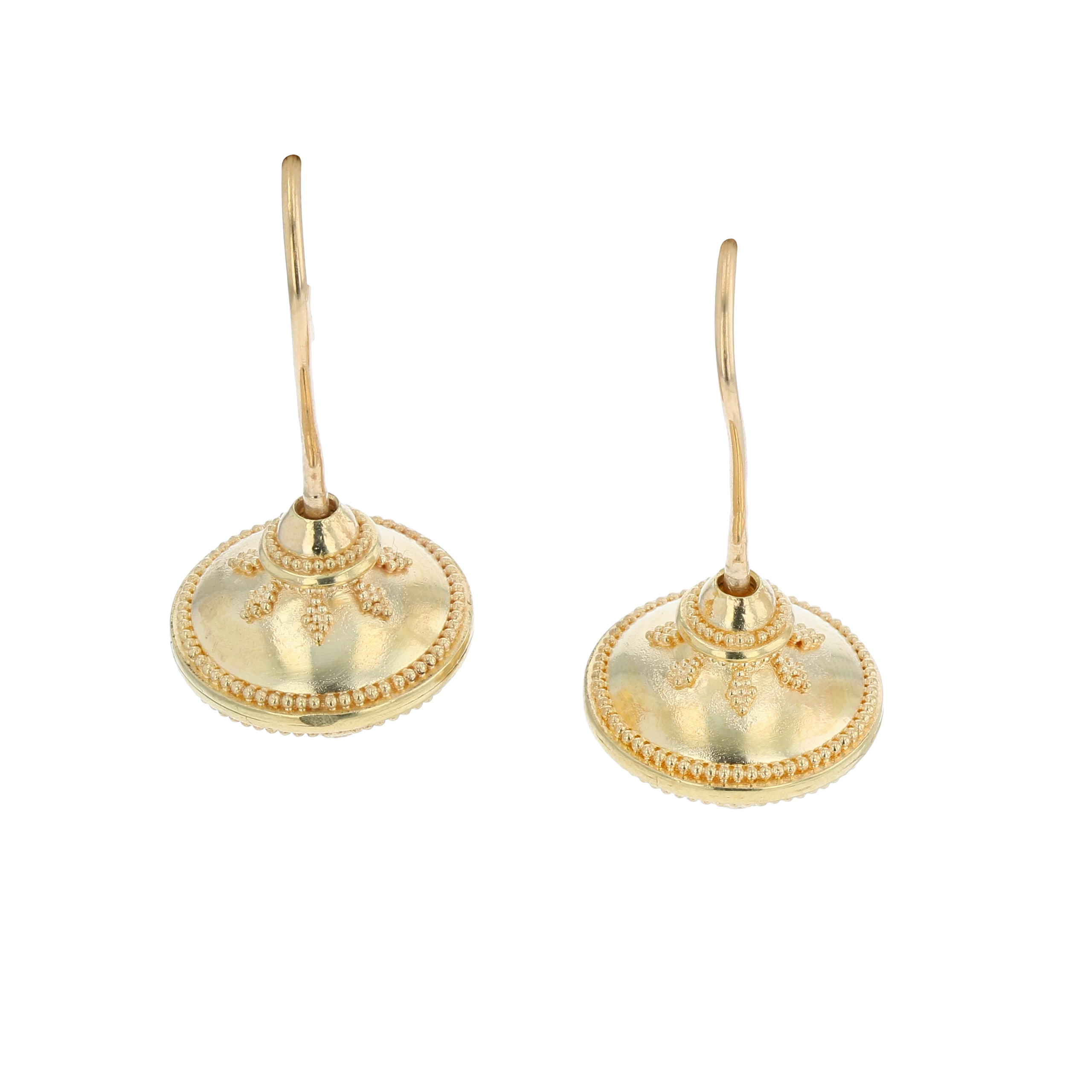 Small Flying Saucers Drop Dangle Earrings