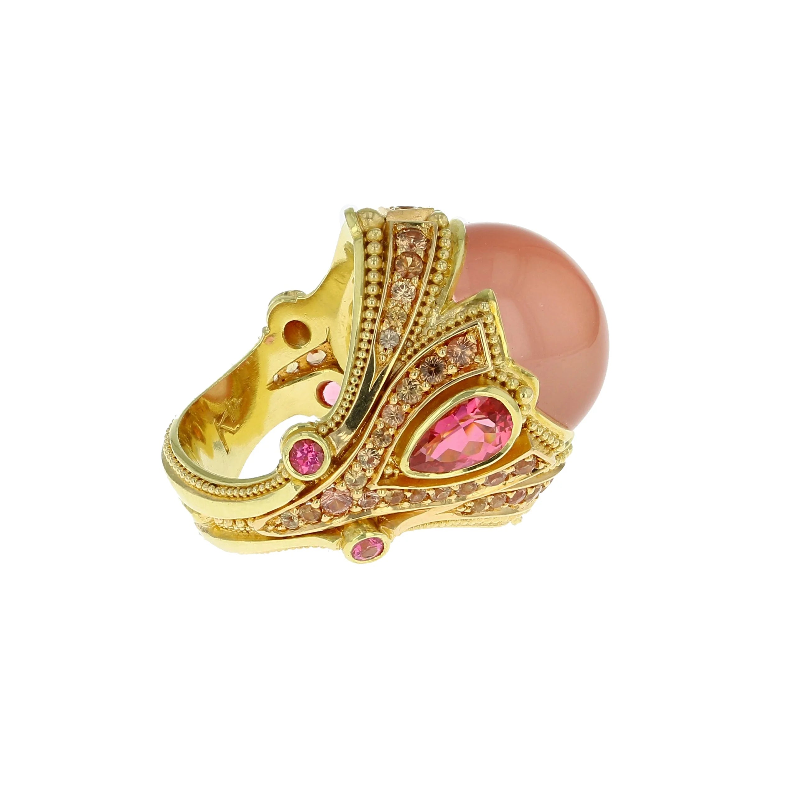 Wish Upon a Star Rose Quartz, Spinel and Sapphire Ring