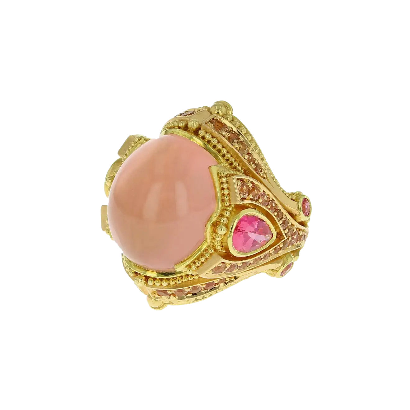 Wish Upon a Star Rose Quartz, Spinel and Sapphire Ring