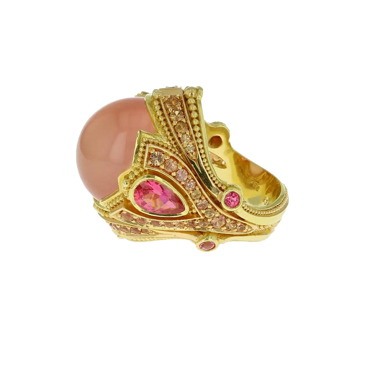 Wish Upon a Star Rose Quartz, Spinel and Sapphire Ring