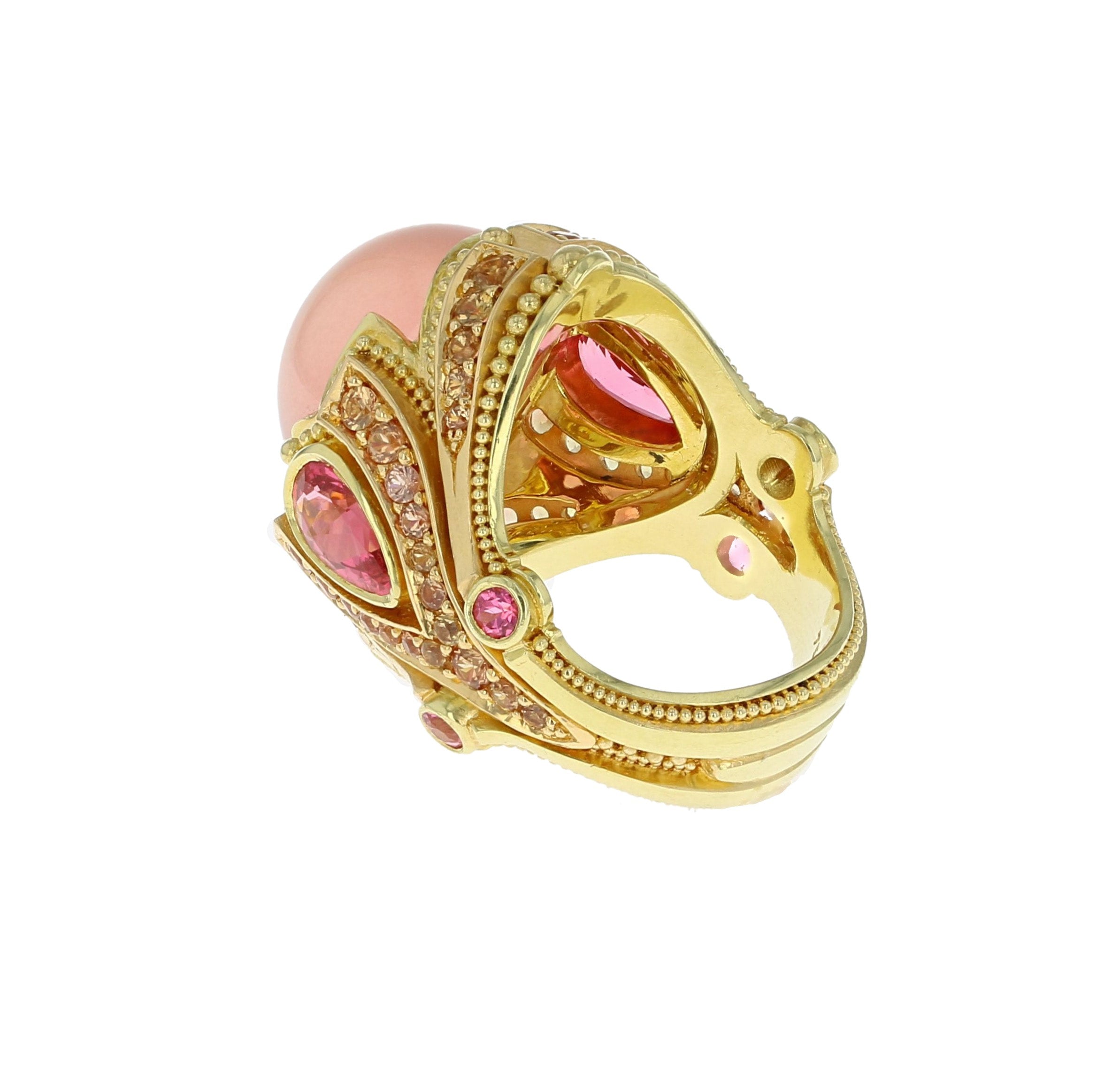Wish Upon a Star Rose Quartz, Spinel and Sapphire Ring