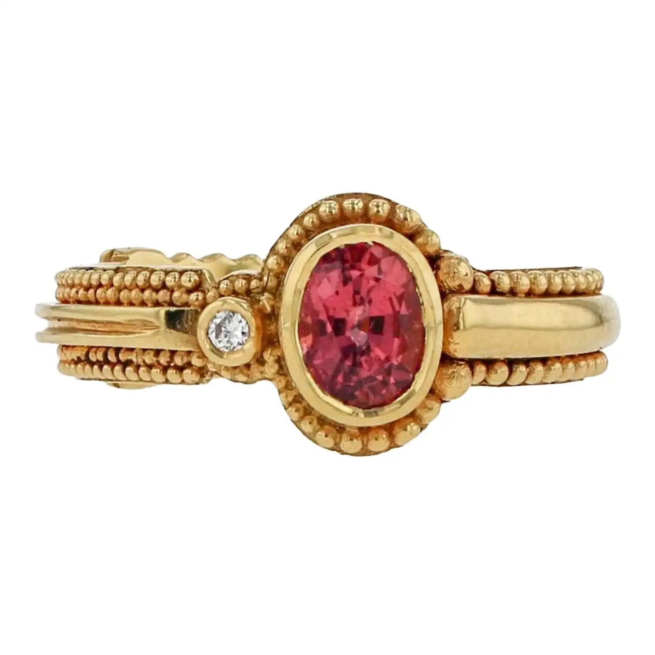 Pink Tourmaline and Diamond Ring