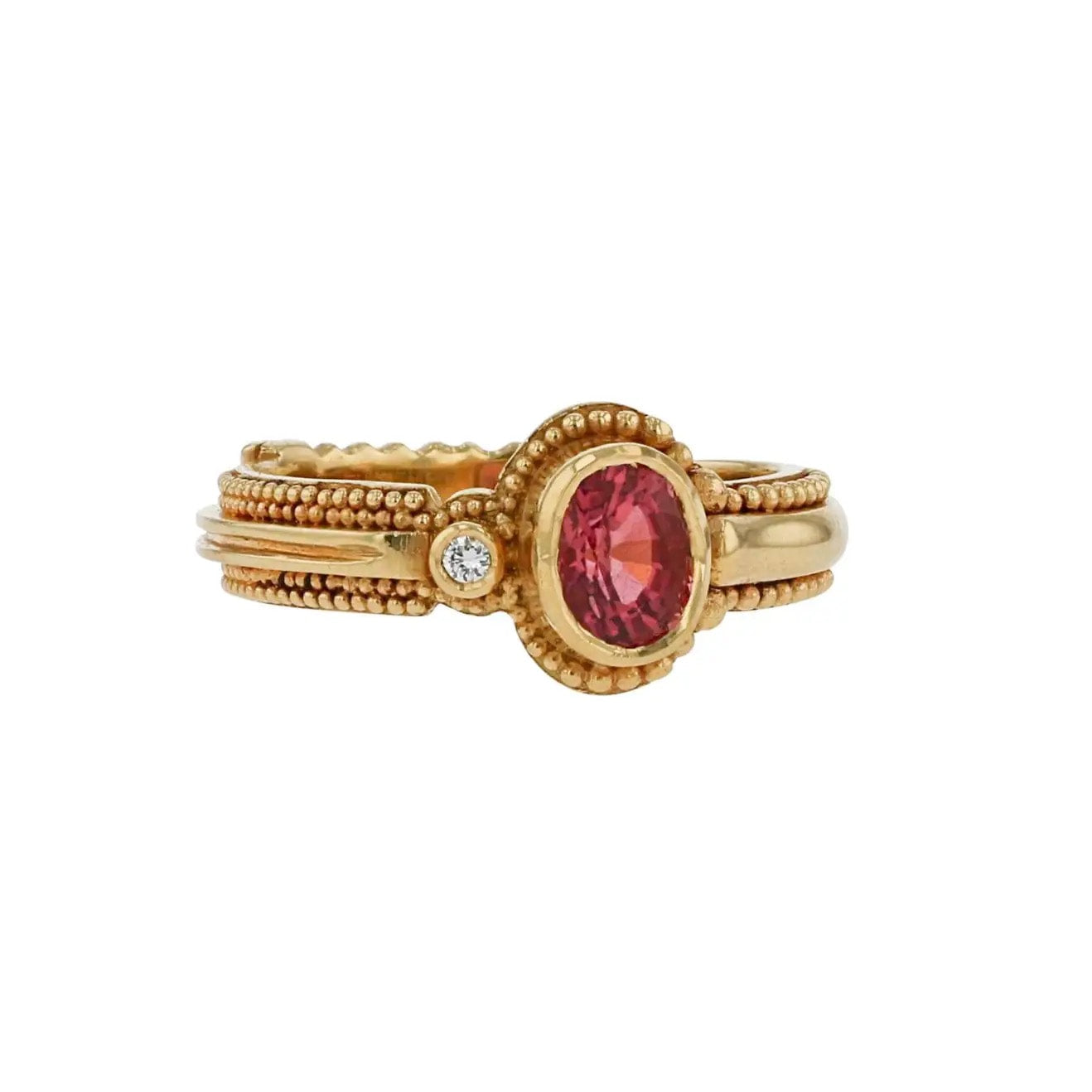 Pink Tourmaline and Diamond Ring