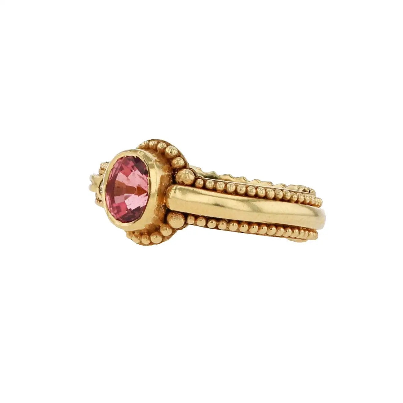 Pink Tourmaline and Diamond Ring