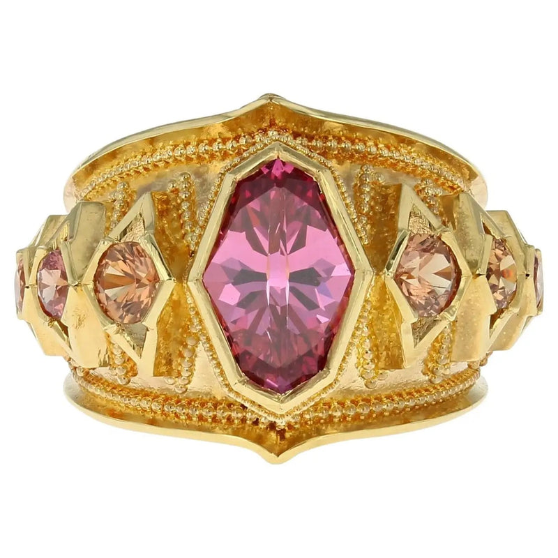 Spinel Sapphire Bespoke Cocktail Ring