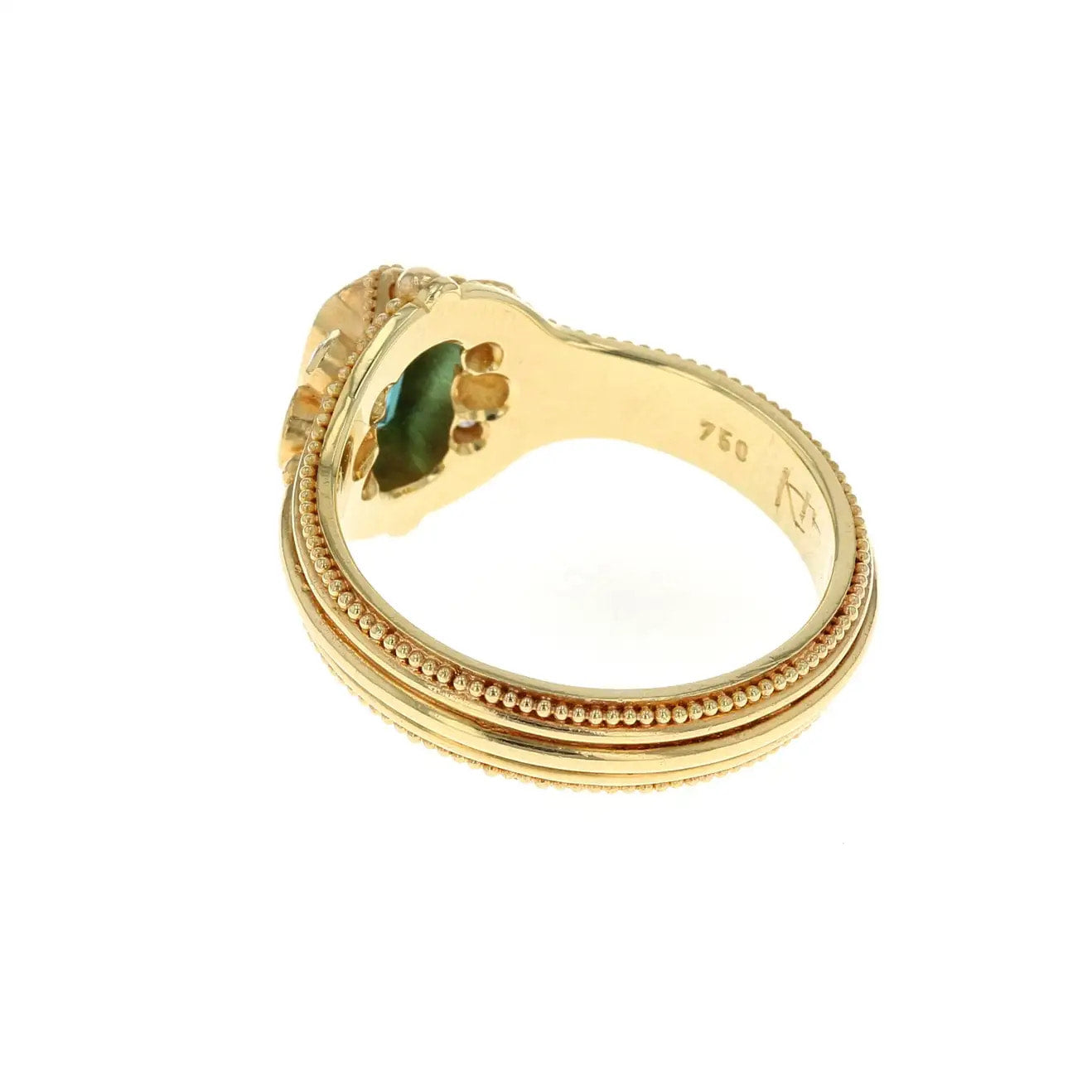 Indicolite Tourmaline, Diamond Cocktail Ring