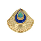 Shell Pendant with Lapis and Opal