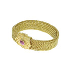 Pink Sapphire Woven Chain Bracelet