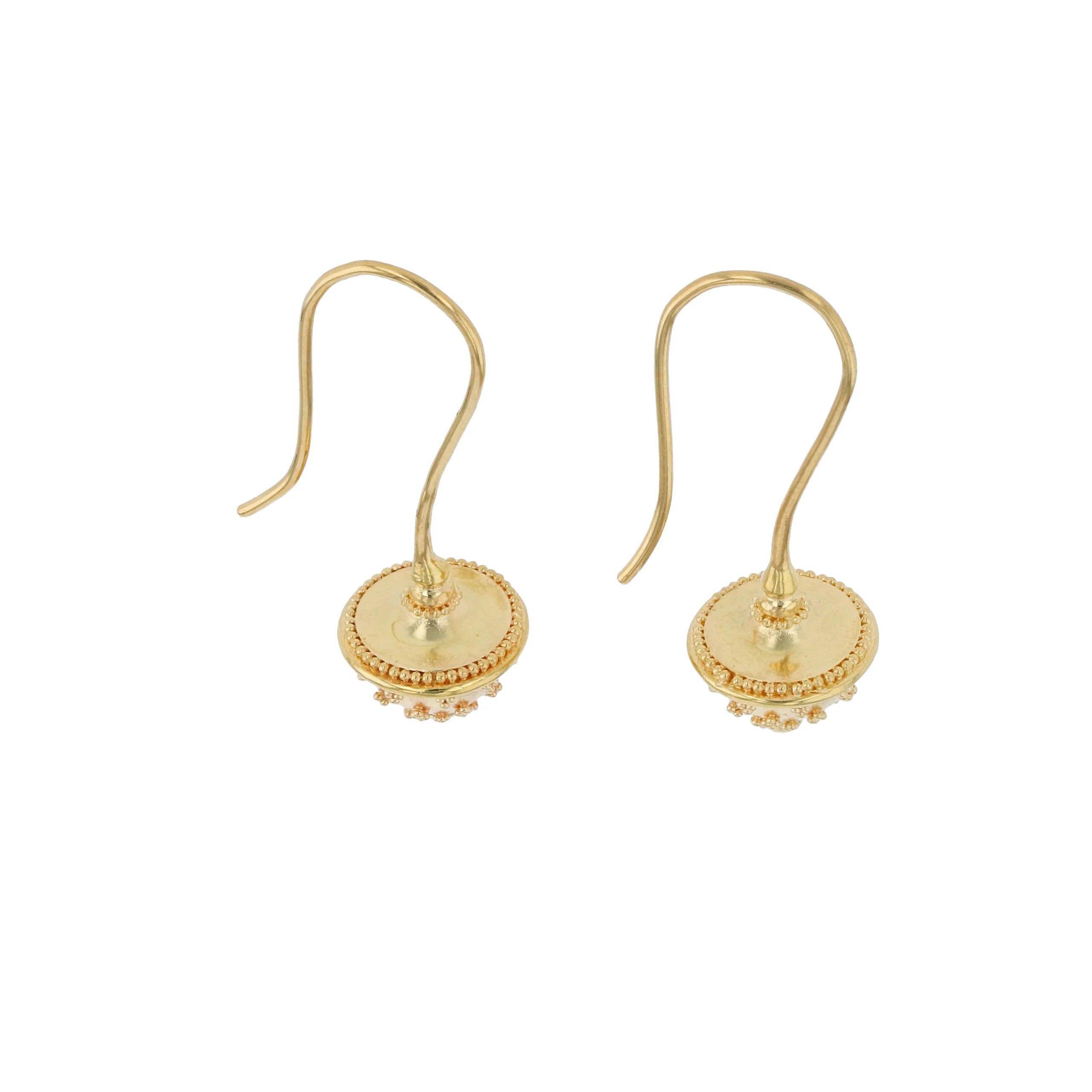 All Gold Acorn Drop Earrings