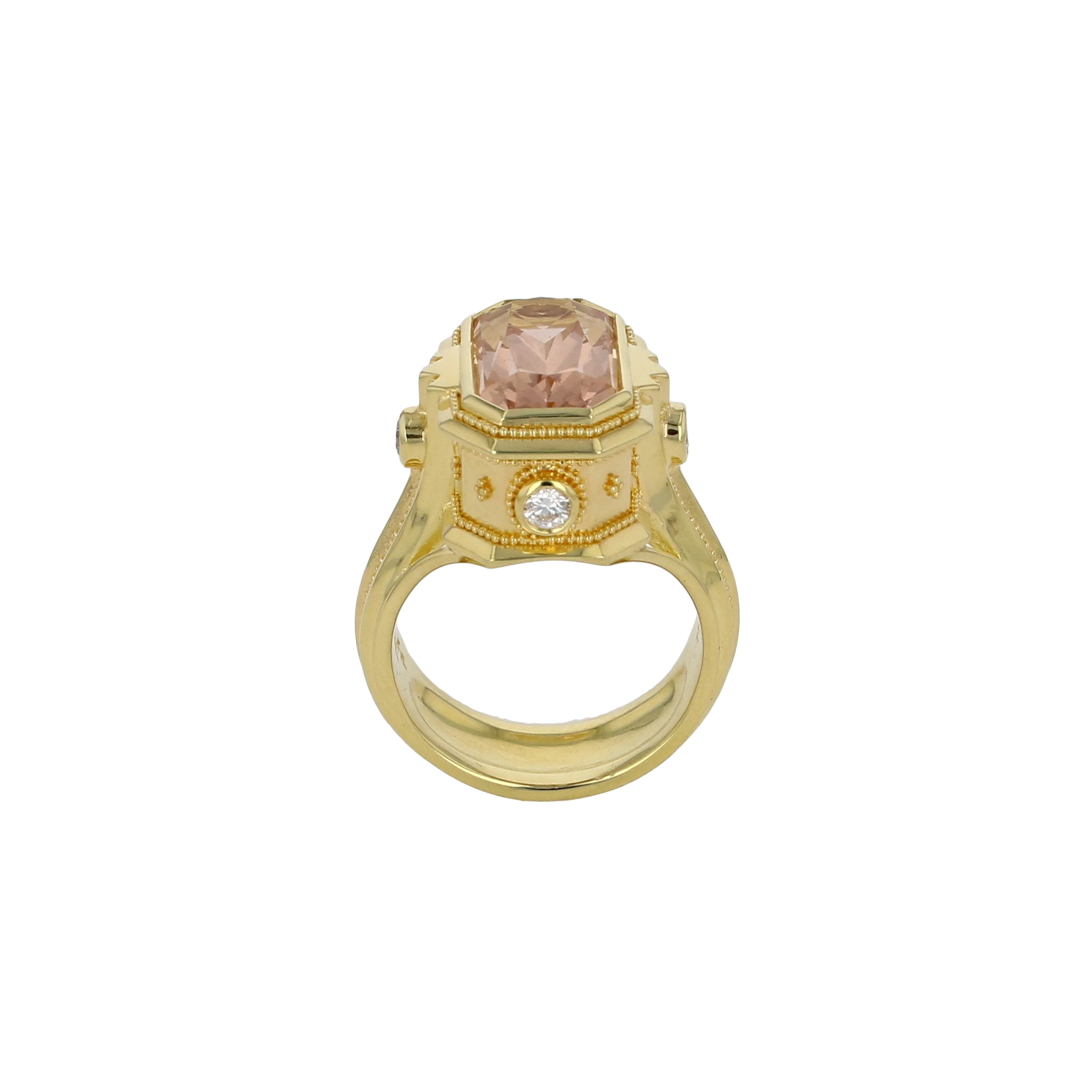 Morganite and Diamond Cocktail Ring