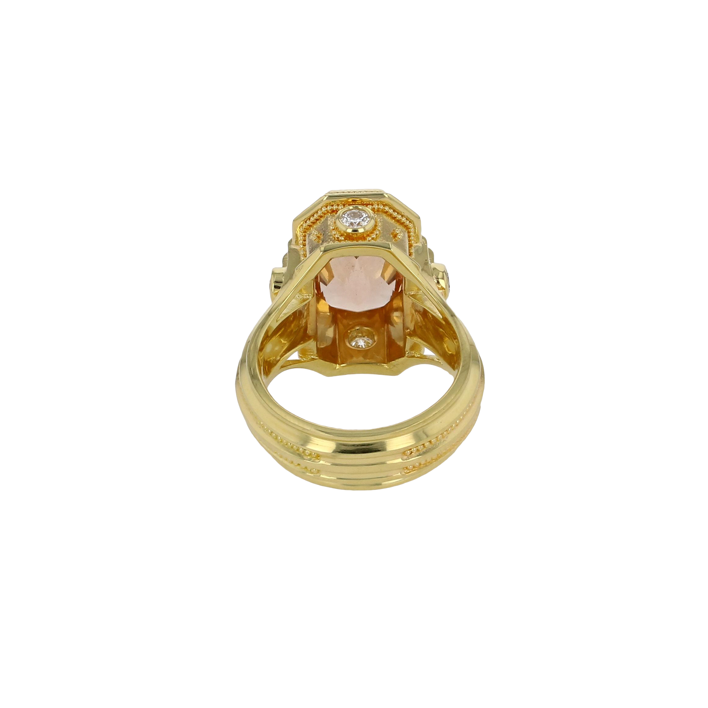Morganite and Diamond Cocktail Ring