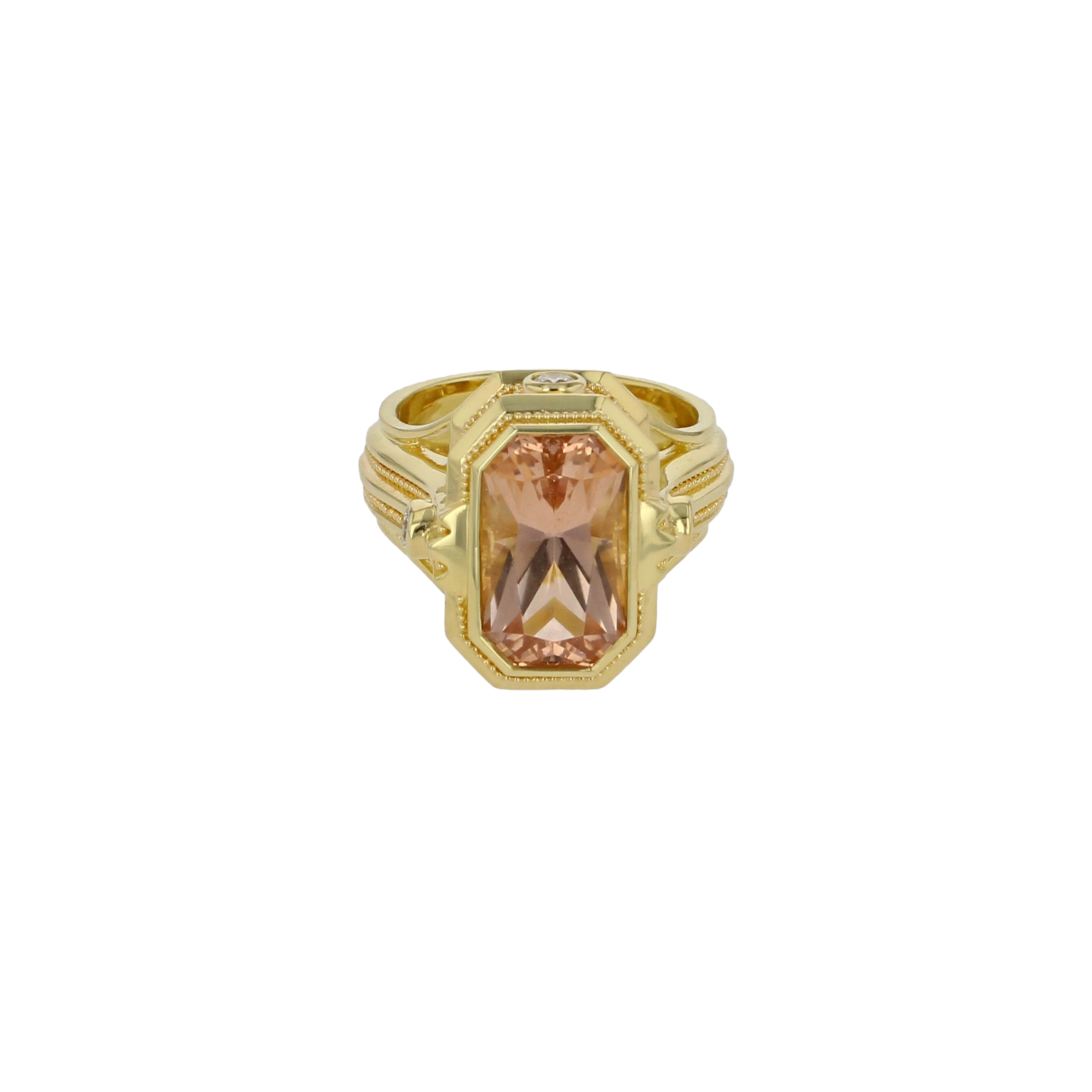 Morganite and Diamond Cocktail Ring