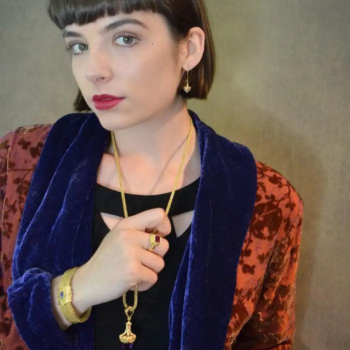 Square Cushion Rubellite Tourmaline Cocktail Ring