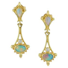 Opal and Diamond Drop Earrings