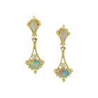 Opal and Diamond Drop Earrings