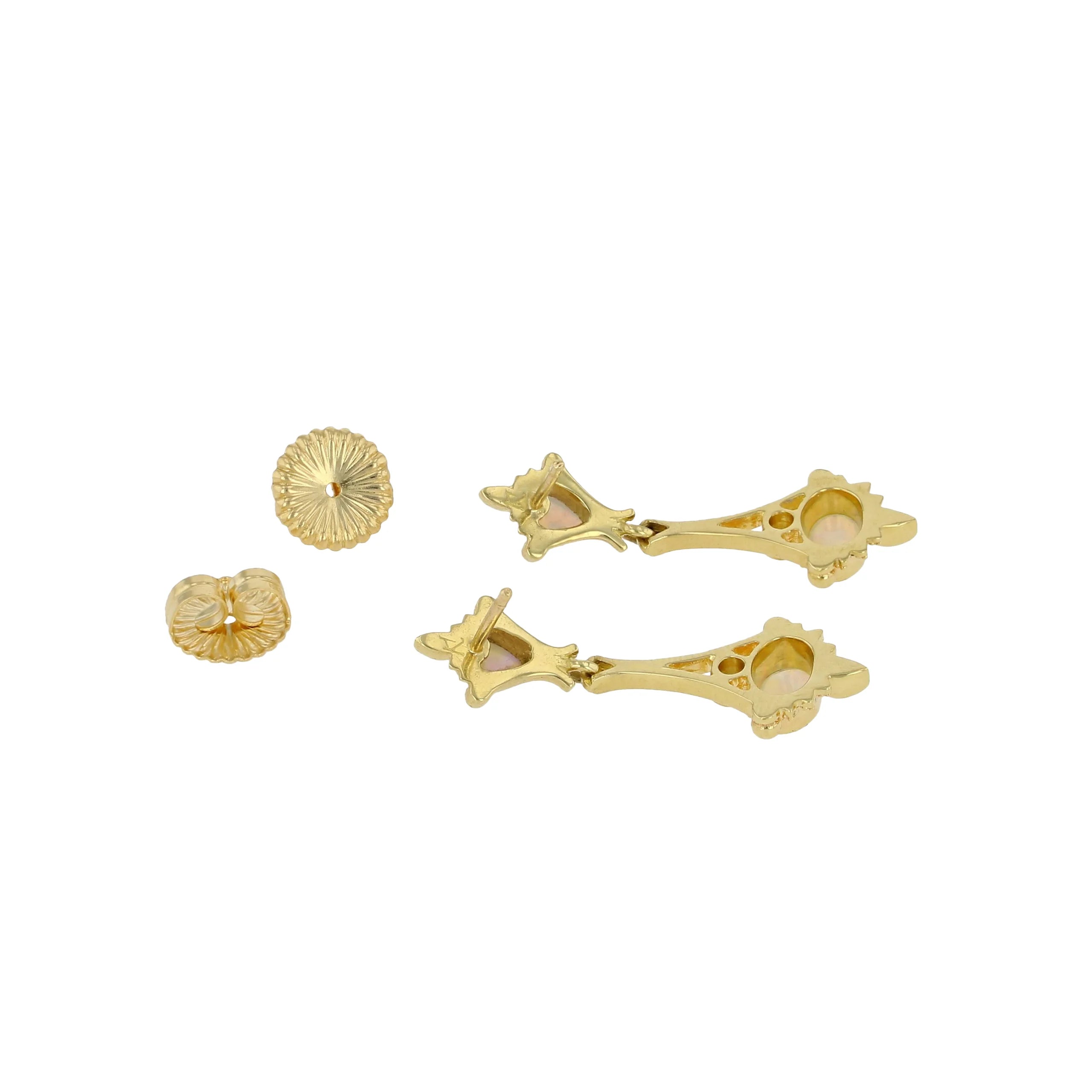 Opal and Diamond Drop Earrings