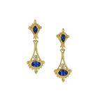 Blue Sapphire and Diamond Drop Earrings
