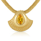 Golden Sapphire Shell Pendant