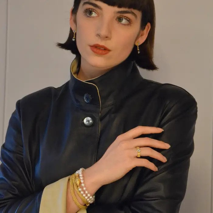 Trillion Aquamarine Solitaire Ring