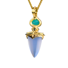 Chalcedony and Chrysacolla Pendant