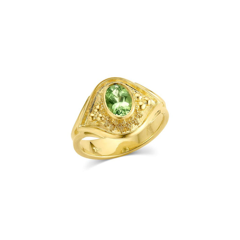 Bright Green Grossular Garnet Ring