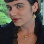 Rainbow Moonstone Pendant with Diamond Accent