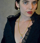Silver-Grey South Sea Pearl Pendant with Sapphire and Diamond