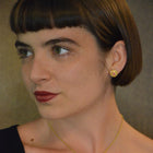 Ruby and Diamond Button Earrings