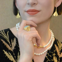 4ct Australian Opal and Yellow Diamond 18k Gold Cocktail Ring