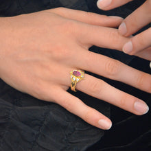 Hot Pink Magenta Sapphire Ring