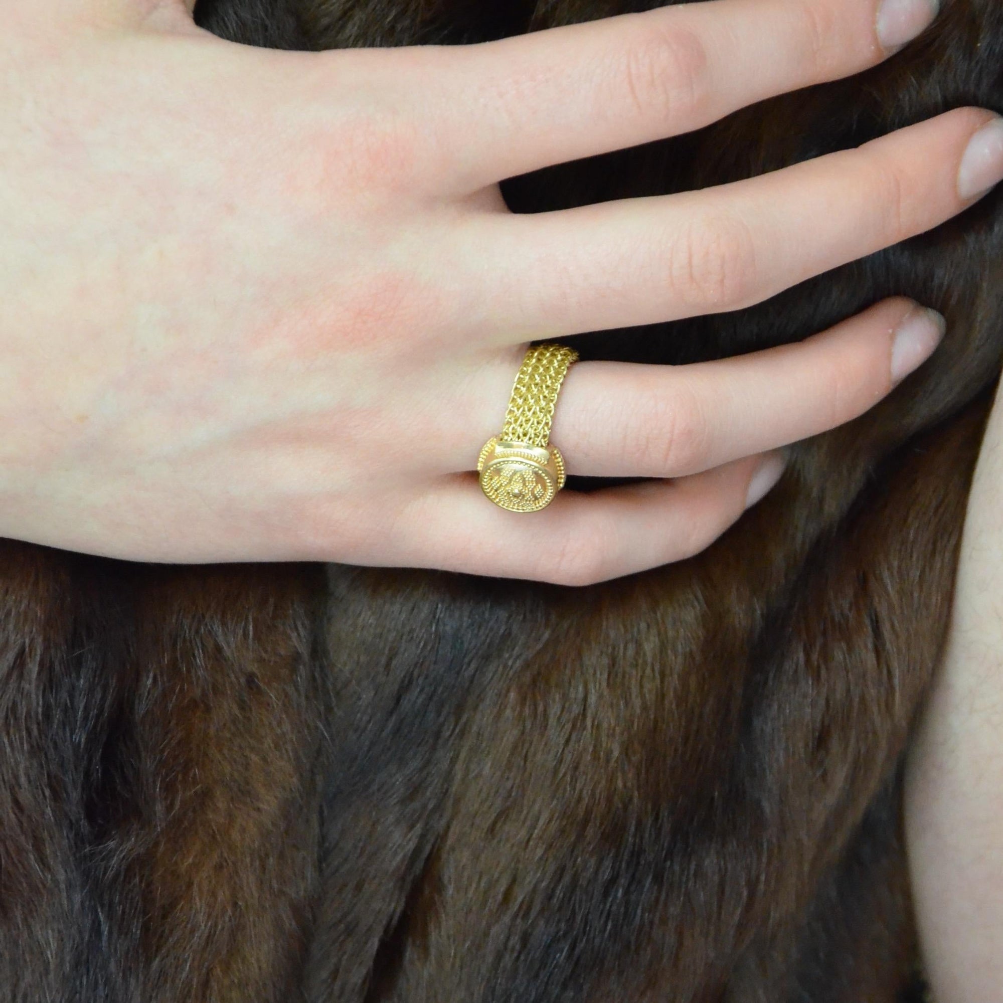 All Gold Chain Ring