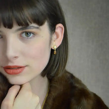 Diamond, Pink Sapphire Drop Earrings