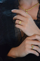 Three Oval Australian Opals Ring