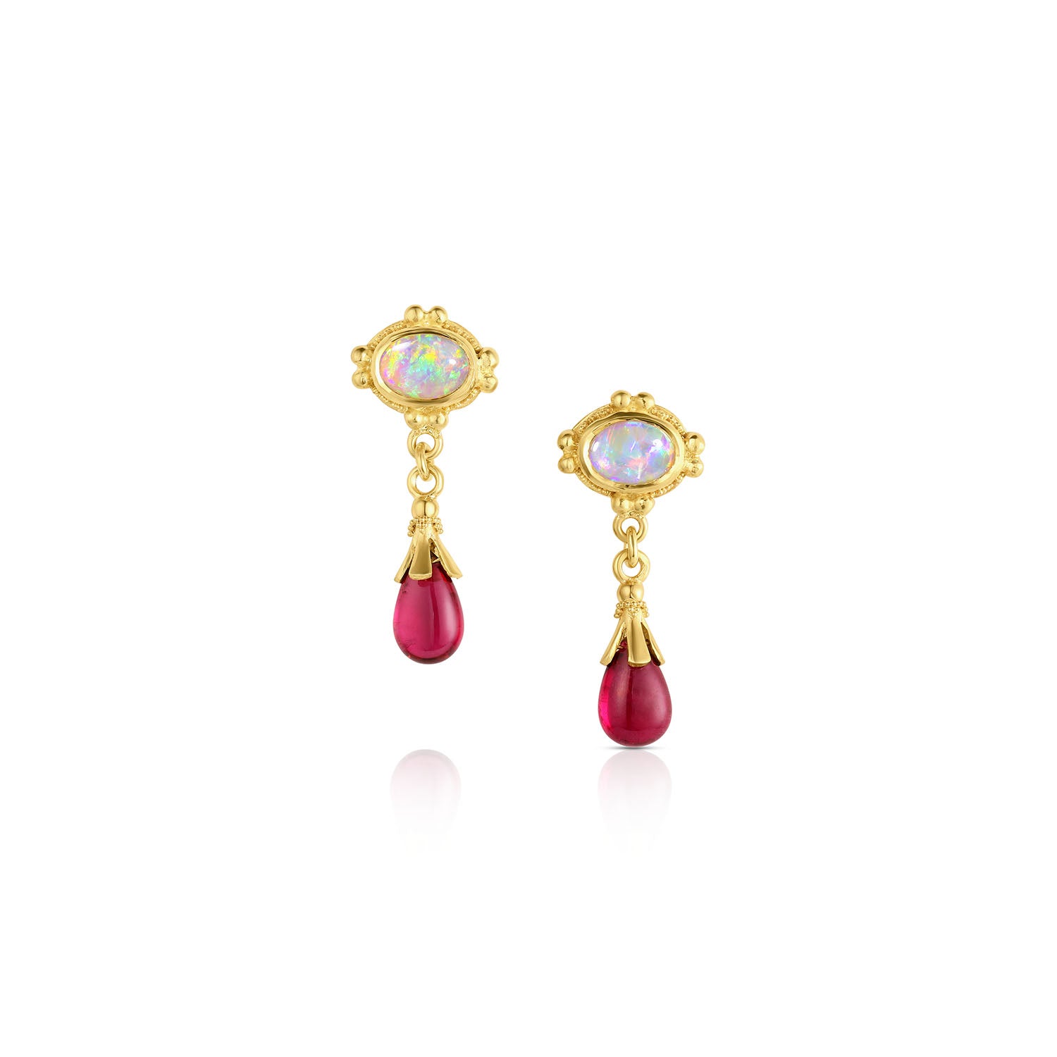 Earrings: Oval Australian Opals