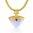 Chalcedony, Sapphire, Diamond Pendant Enhancer