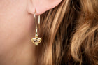 All Gold Acorn Drop Earrings