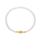 Akoya Pearl Necklace with Diamond clasp
