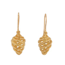 Spiral Cone Earrings with Granulation Detail