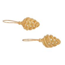 Spiral Cone Earrings with Granulation Detail