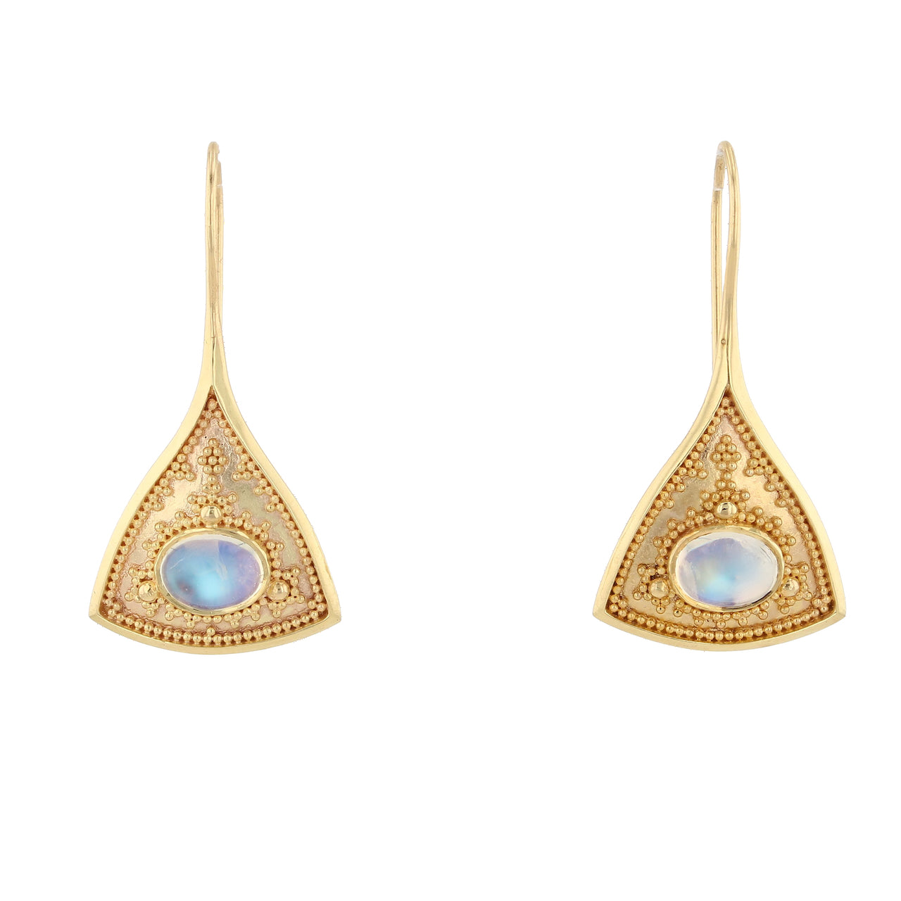 The 'Golden Eye' Moonstone Drop Earrings