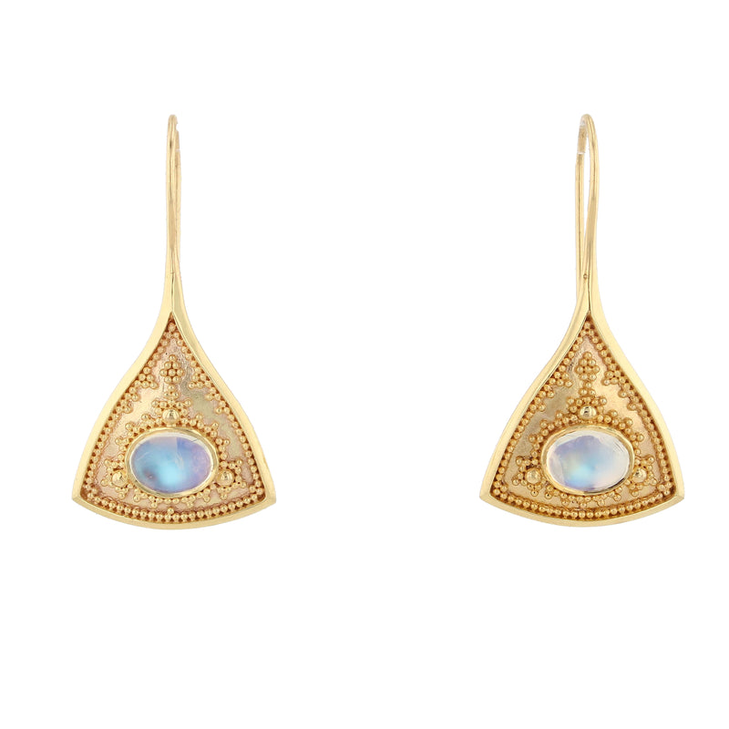 The 'Golden Eye' Moonstone Drop Earrings